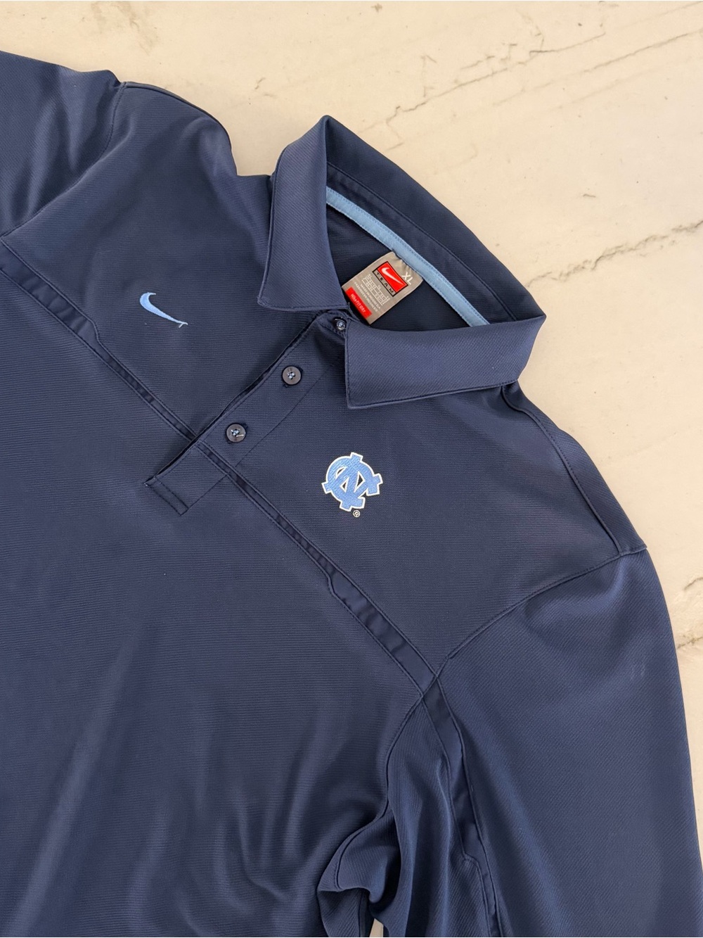 Nike North Carolina Tarheels Polo Shirt Mens XL Blue UNC Golf